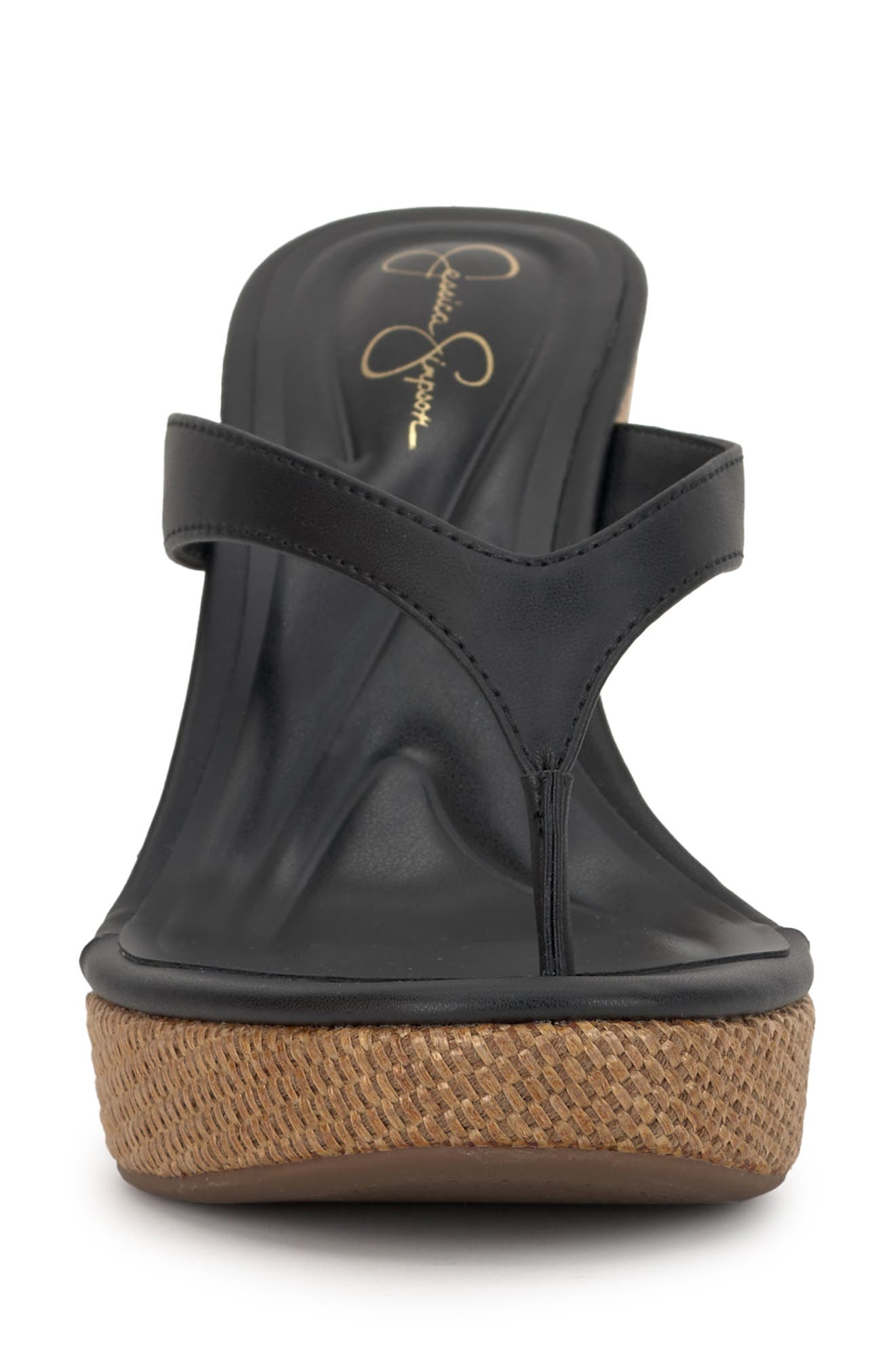 Jessica Simpson Jyseta Platform Wedge Flip Flop, Alternate, color, Black
