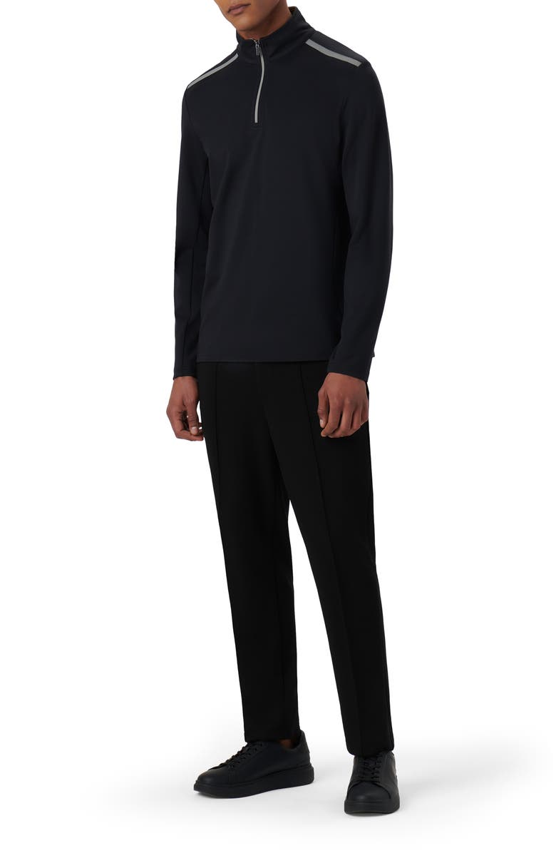 Bugatchi Quarter Zip Pullover, Alternate, color, Caviar