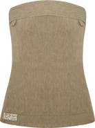 PCFG Linen Blend Strap Top