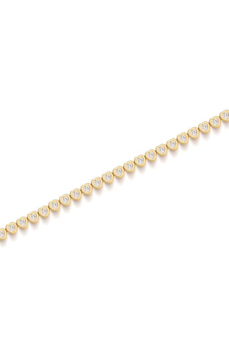 D.LOUISE Heart Tennis Bracelet, Alternate, color, Gold
