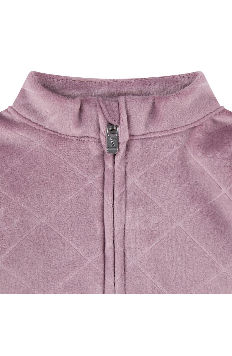 Nike Kids' Cozy AOP Monogram Coveralls, Alternate, color, Plum Dust