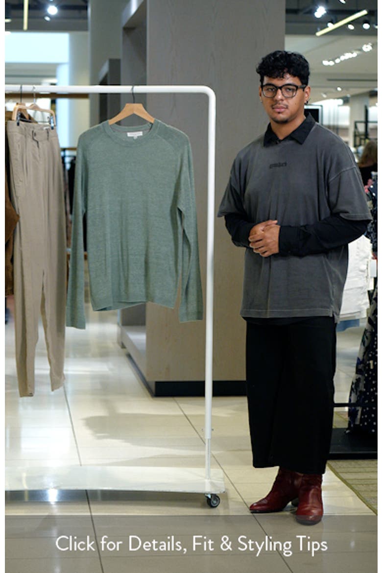 Cormack Long Sleeve Crewneck Linen & Silk Pullover video