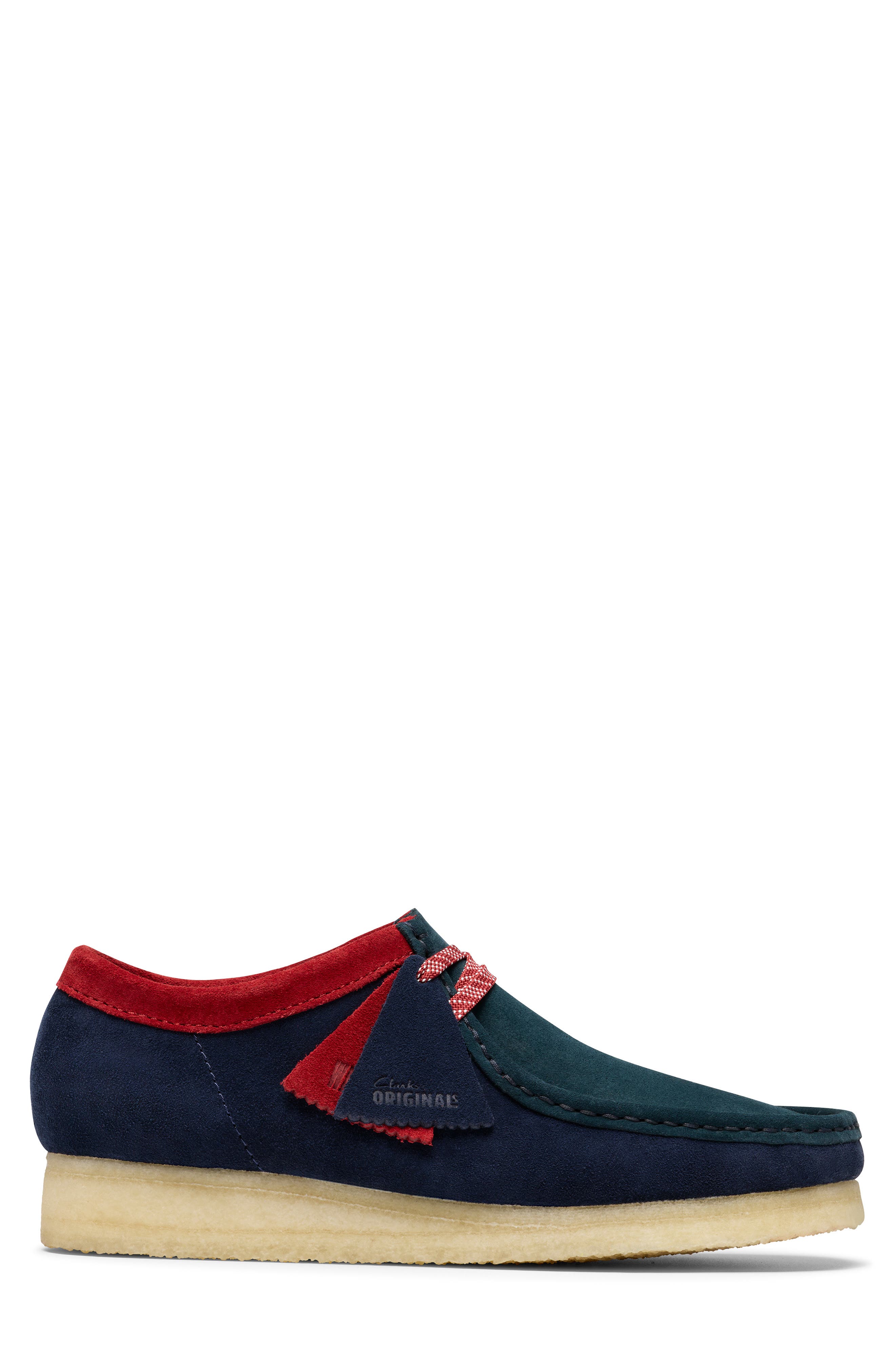 Clarks<sup>®</sup> Wallabee Moc Toe Chukka, Alternate, color, Dark Teal Combi