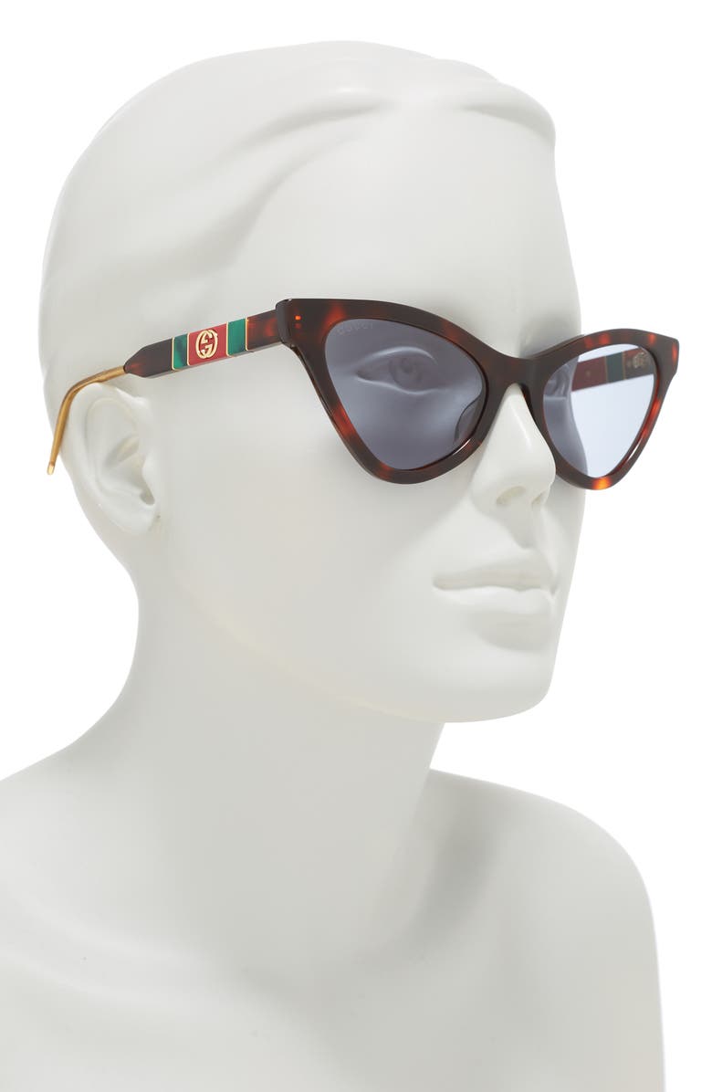 Gucci 55mm Cat Eye Sunglasses, Alternate, color,