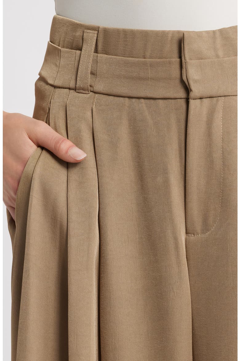 Skyrise Triple Pleat Palazzo Pants, Alternate, color, CINDER