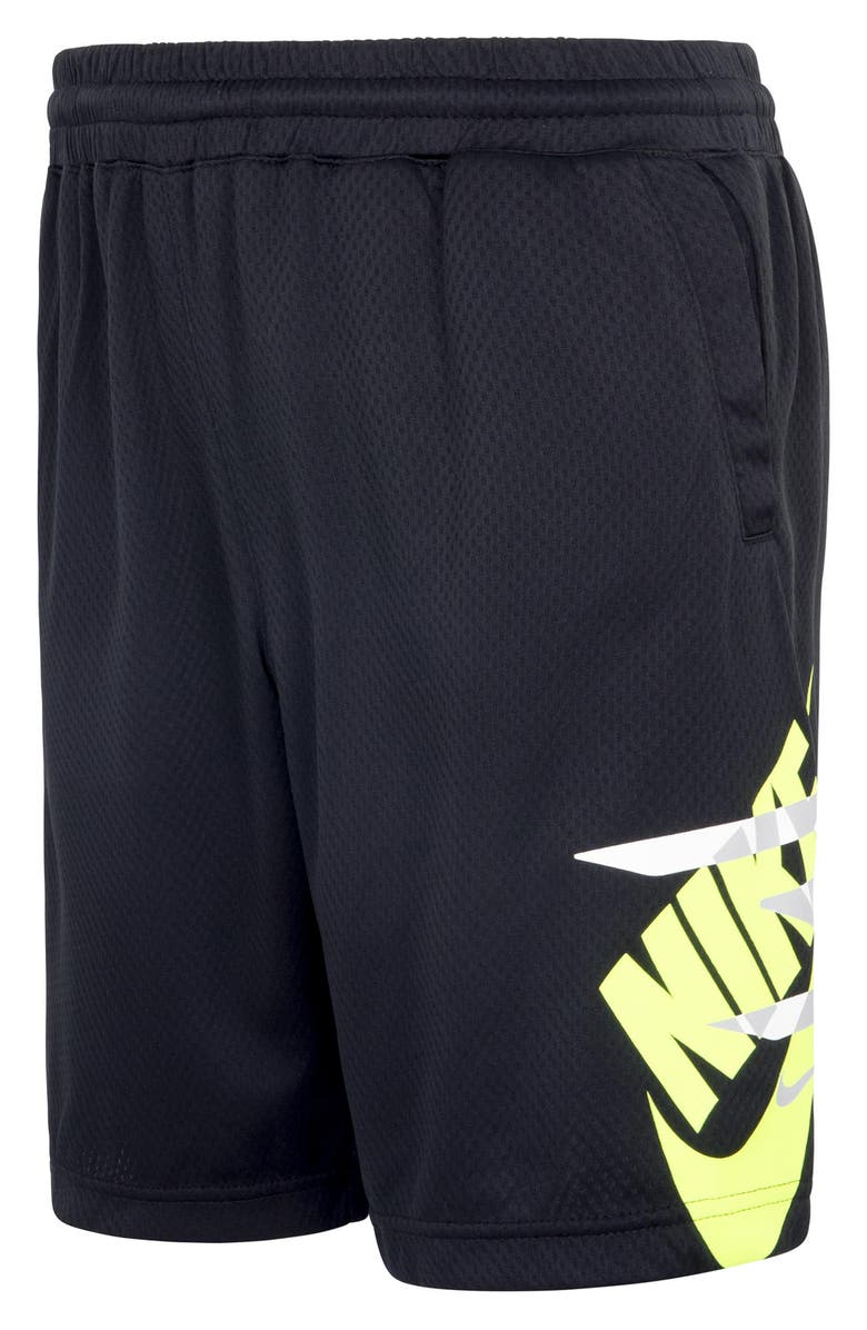 3 Brand Kids' Essential Mesh Shorts, Alternate, color, Black