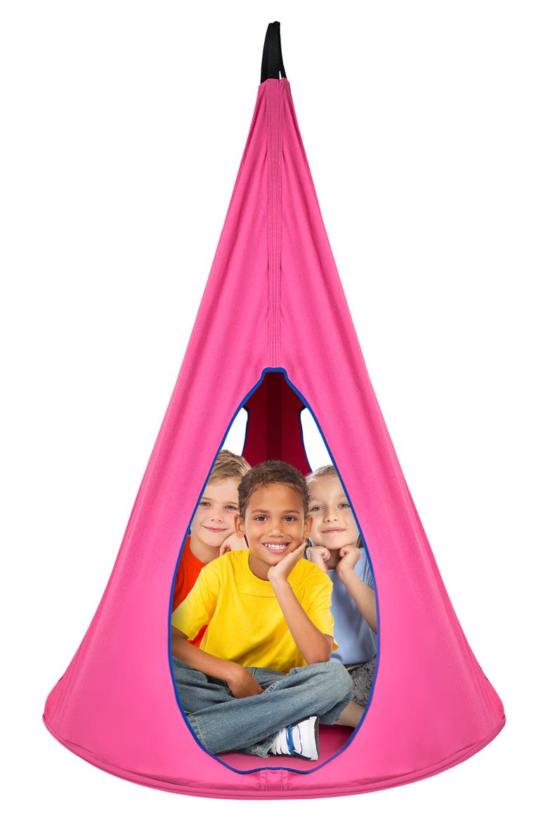 Kids Hanging Nest Swing, Alternate, color, PINK