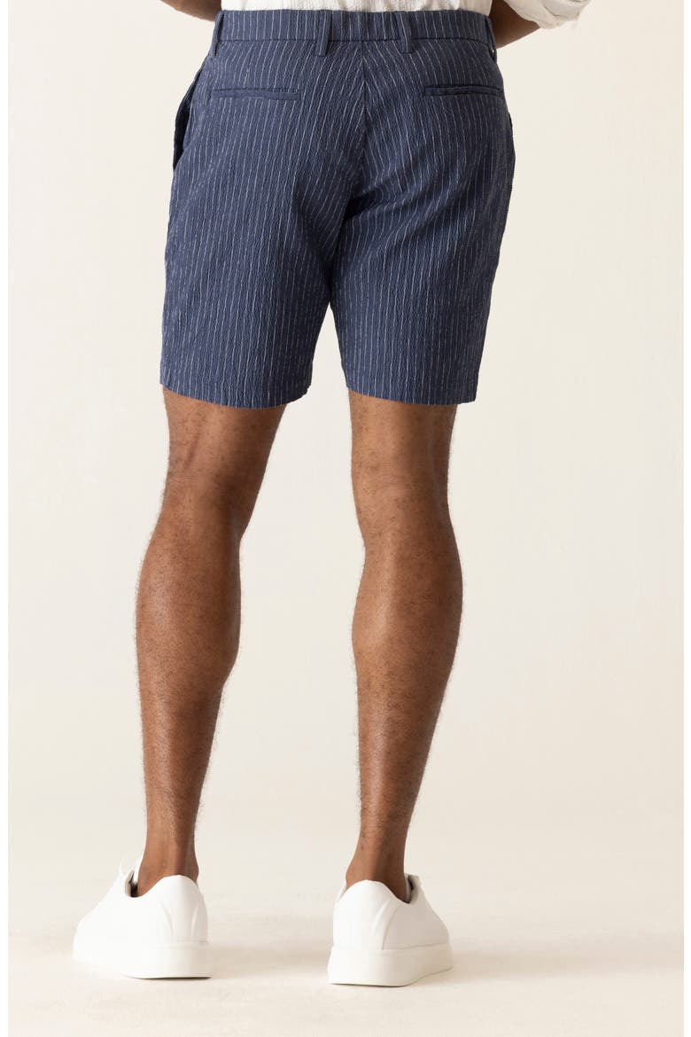 Oasis Seersucker Bermuda Shorts, Alternate, color, INDIGO/ NATURAL