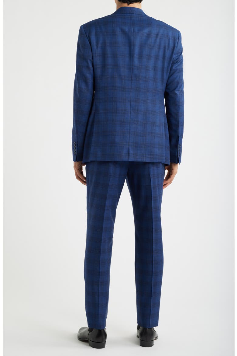 Navy Check Virgin Wool Suit, Alternate, color, SOLID BLUE NAVY