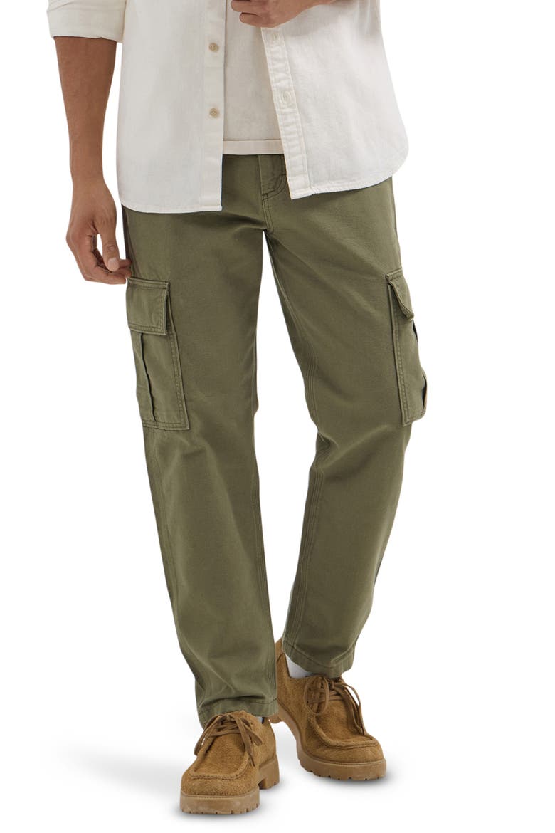 Workwear Loose Canvas Cargo Pants, Main, color, MERCANTILE GREEN