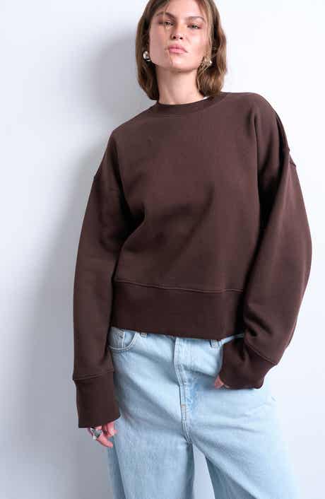 Topshop Premium Heavyweight Cotton Blend Sweatshirt