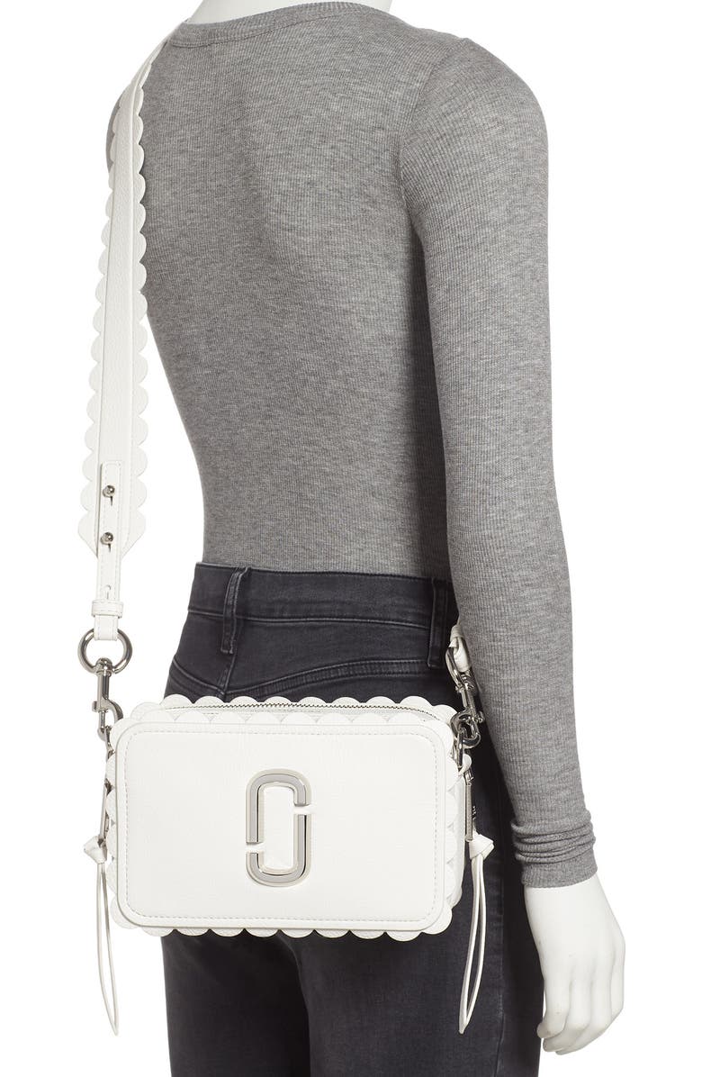 Marc Jacobs The Marc Jacobs The Softshot 21 Scalloped Leather Crossbody Bag, Alternate, color,