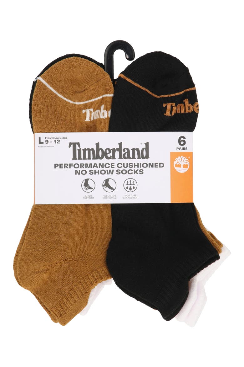 6-Pack No Show Socks, Alternate, color, WHEAT MULTI