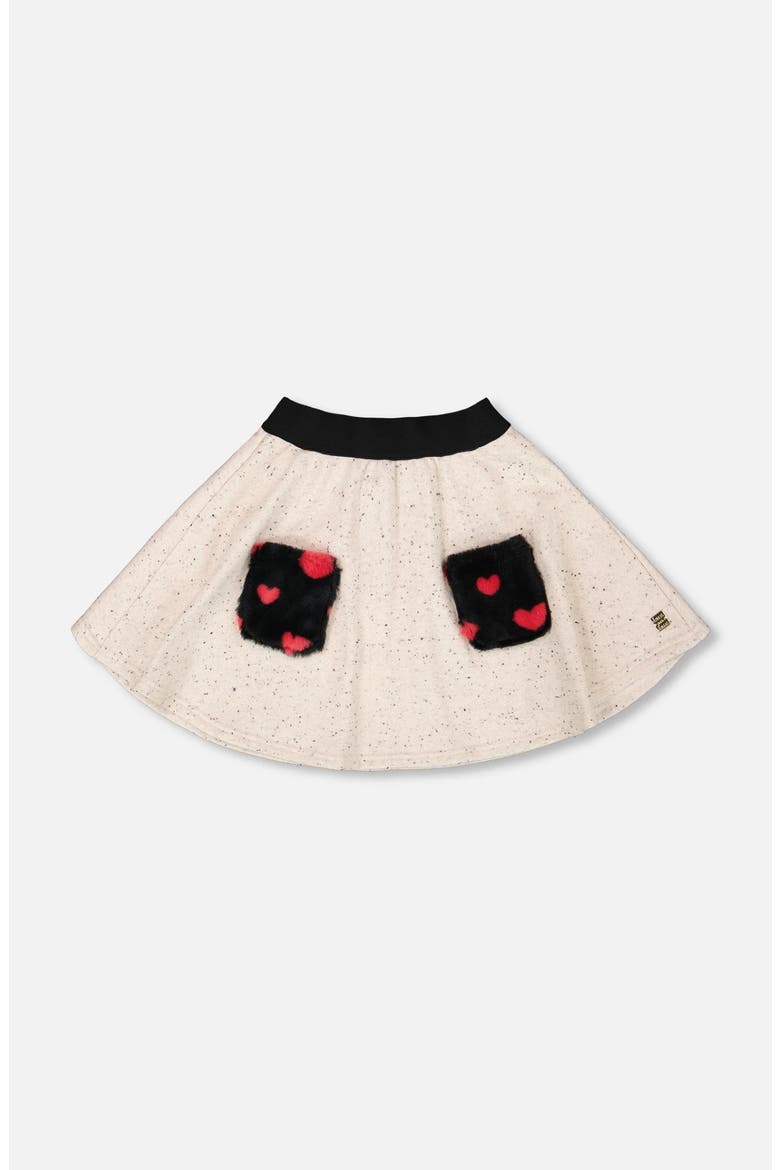 Glittering French Terry Skirt, Main, color, Beige and Black