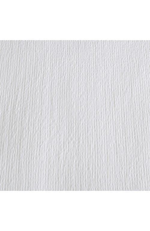 Calvin Klein Seersucker 3 Piece Duvet Cover Set, King In White