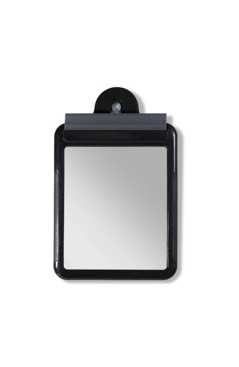 Zadro Fogless Shower Mirror for Travel with Suction Cup & Squeegee, Main, color, Black