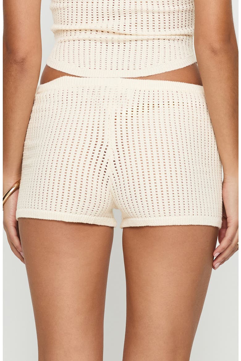 Leilah Open Stitch Shorts, Alternate, color, CREAM
