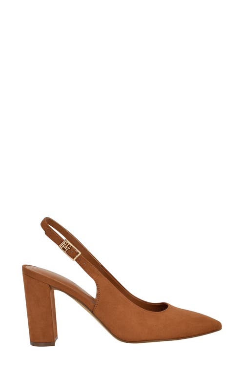 Tommy Hilfiger Azalee Block Heel Slingback Pump In Brown