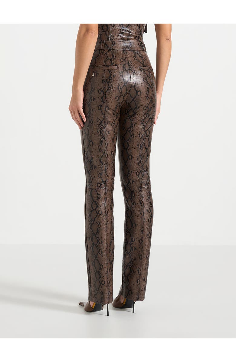 Manière De Voir Lucia Python Straight Leg Trousers, Alternate, color, Brown