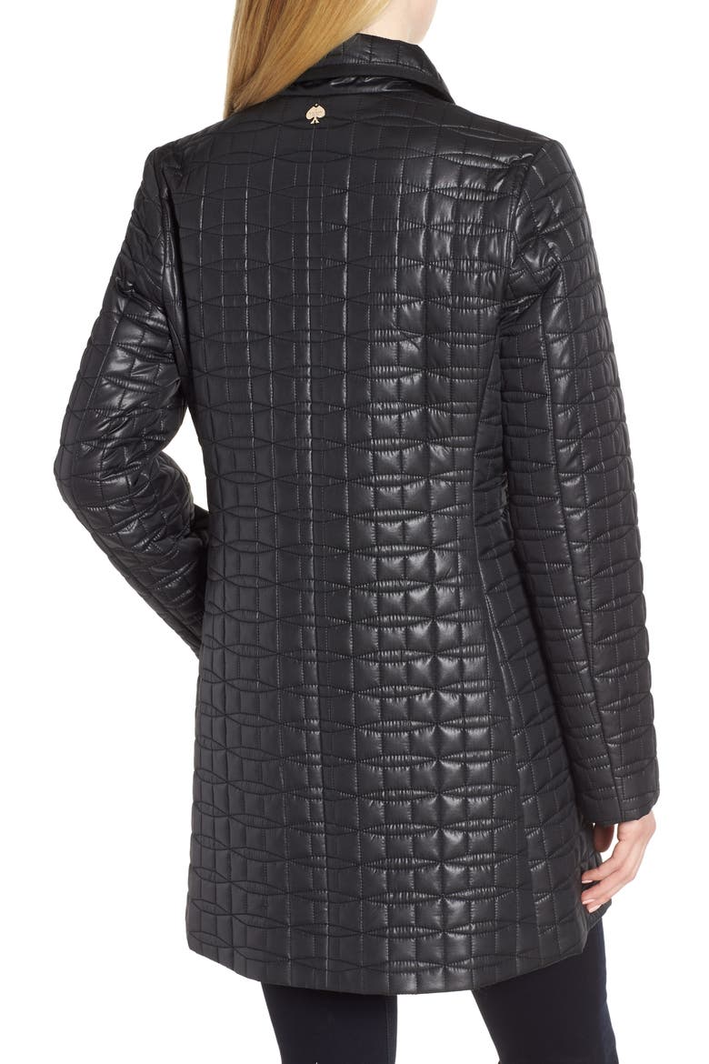 bow quilted coat, Alternate, color, RICH NAVY
