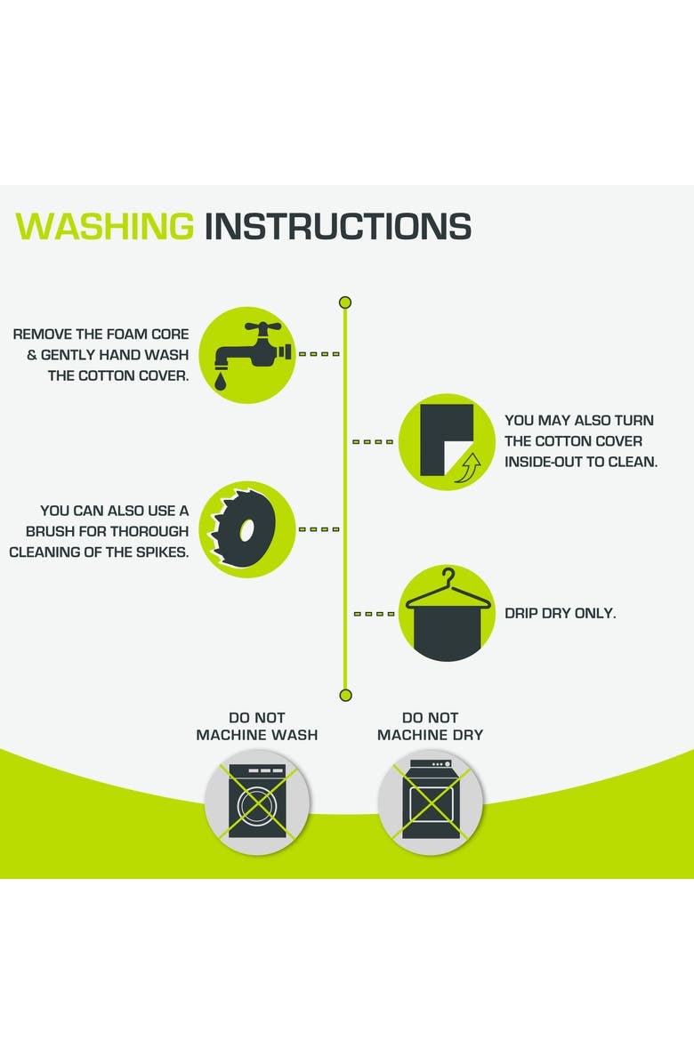 ProsourceFit Acupressure Mat and Pillow Set, Alternate, color, Black