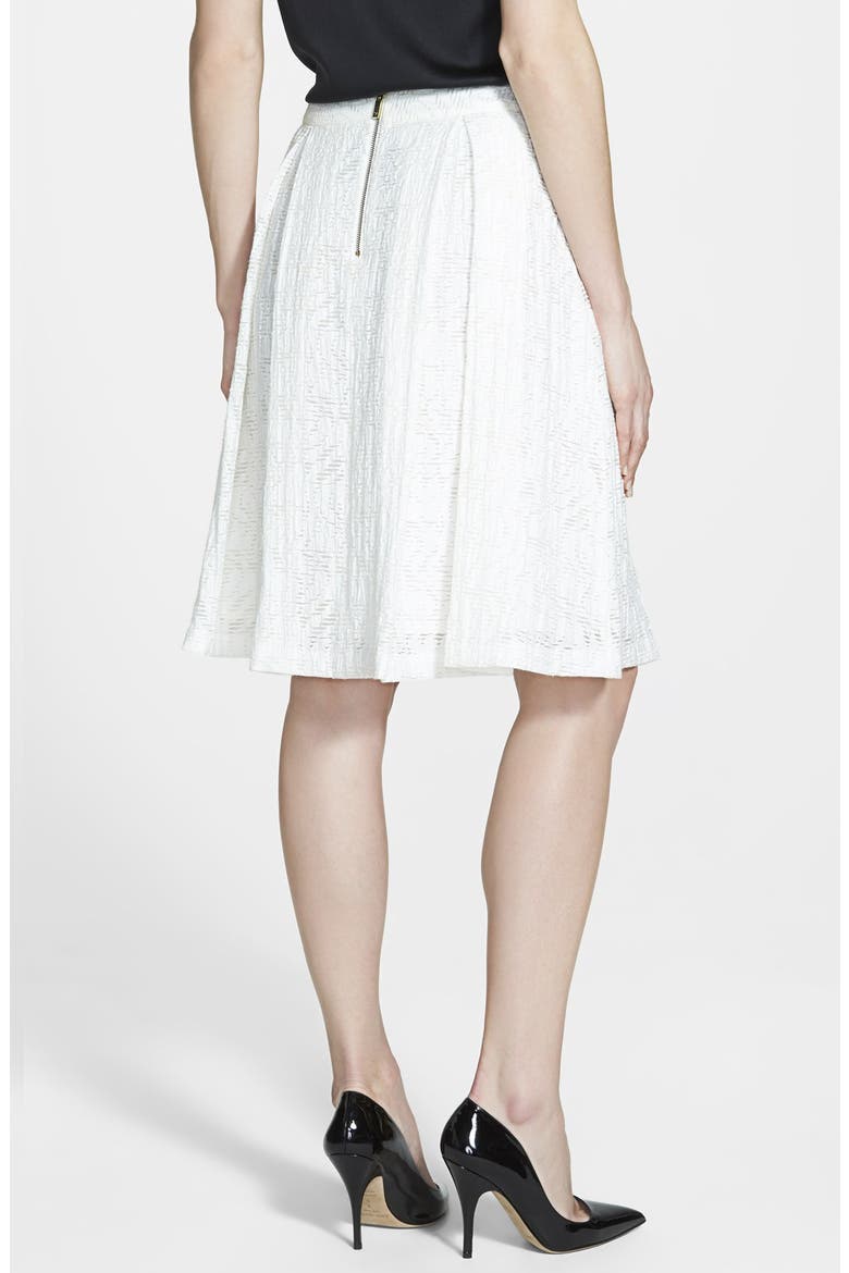 Pleated A-Line Skirt, Alternate, color, NEW IVORY