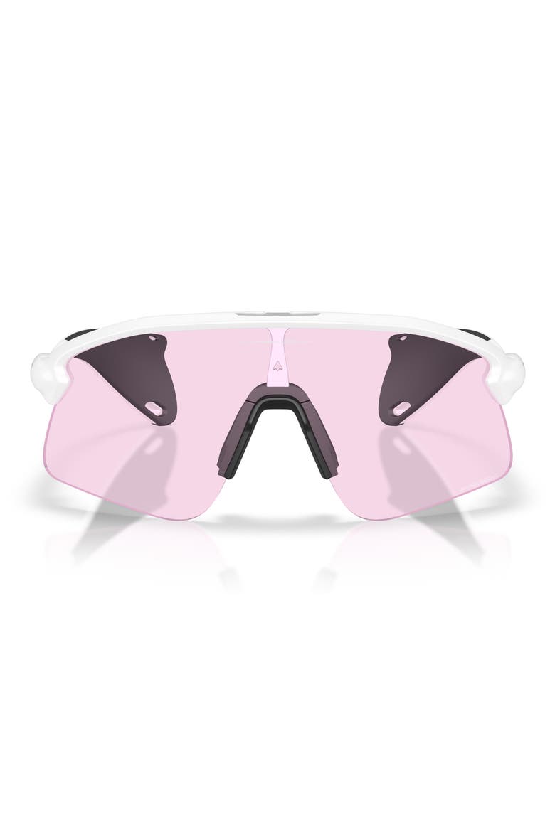 Gender Inclusive Stunt Devil S 136mm Rectangle Shield Sunglasses, Main, color, MATTE WHITE / PRIZM LOW LIGHT