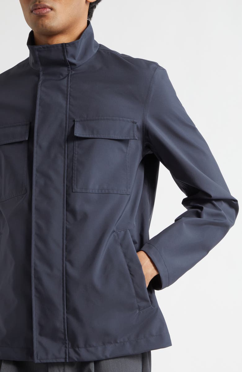 Herno New Rain Jacket, Alternate, color, Navy/ Camel