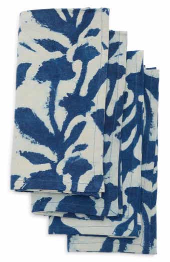 Block Print Flourish Set of 4 Napkins