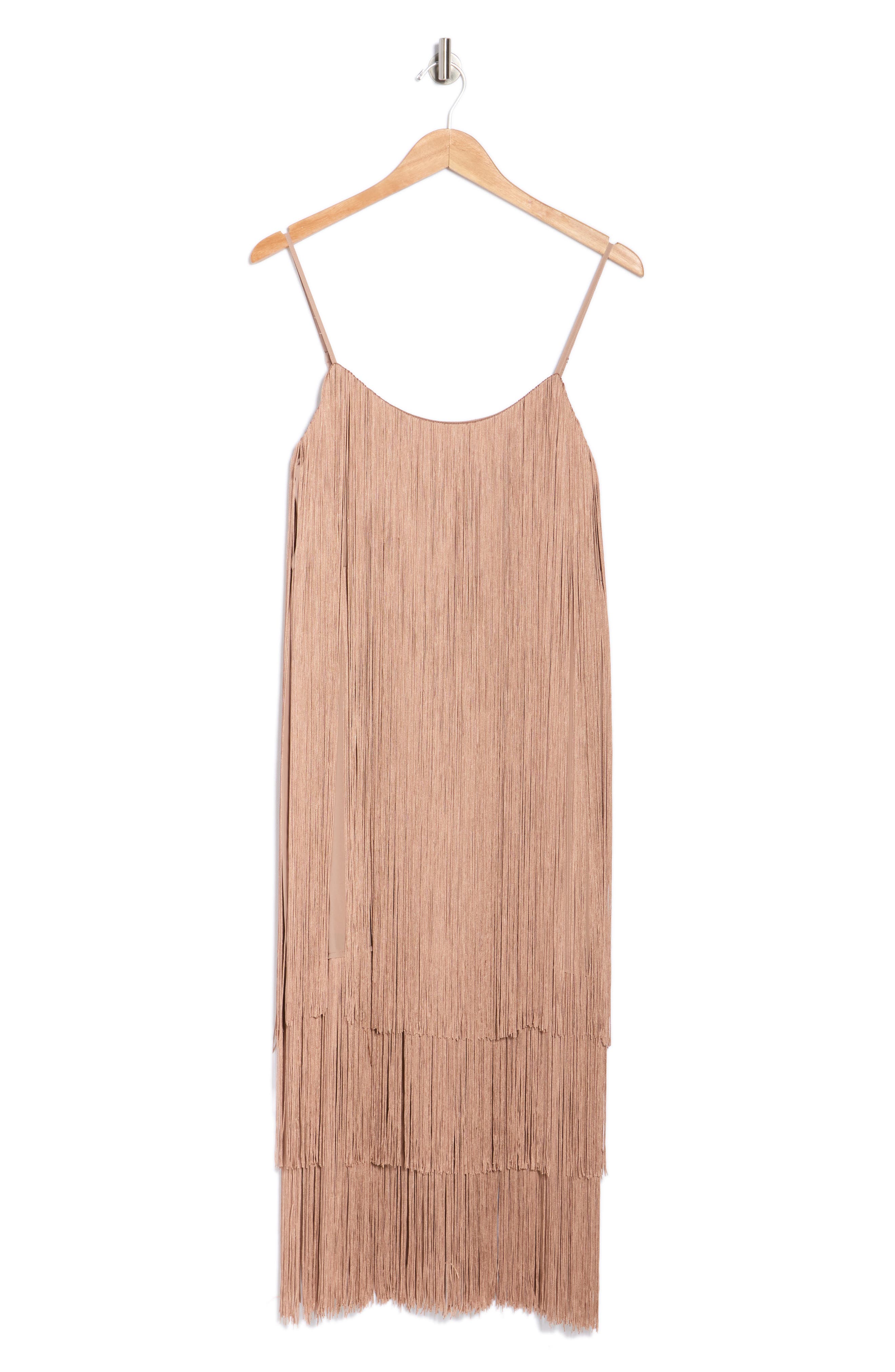 L'AGENCE Taylen Fringe Midi Dress