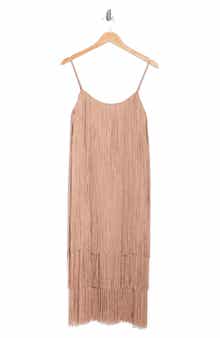 L'AGENCE Taylen Fringe Midi Dress