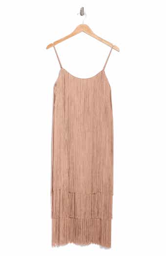L'AGENCE Taylen Fringe Midi Dress