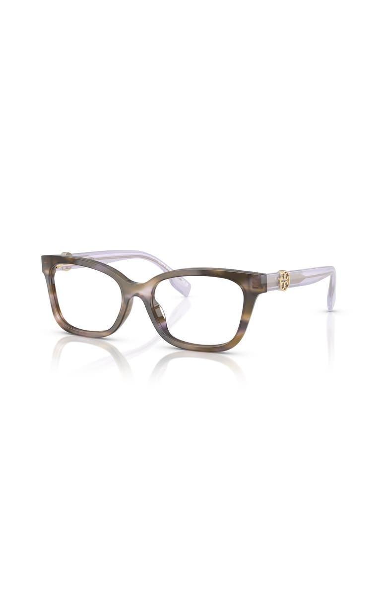 Tory Burch 49mm Square optical glasses, Main, color, Brown