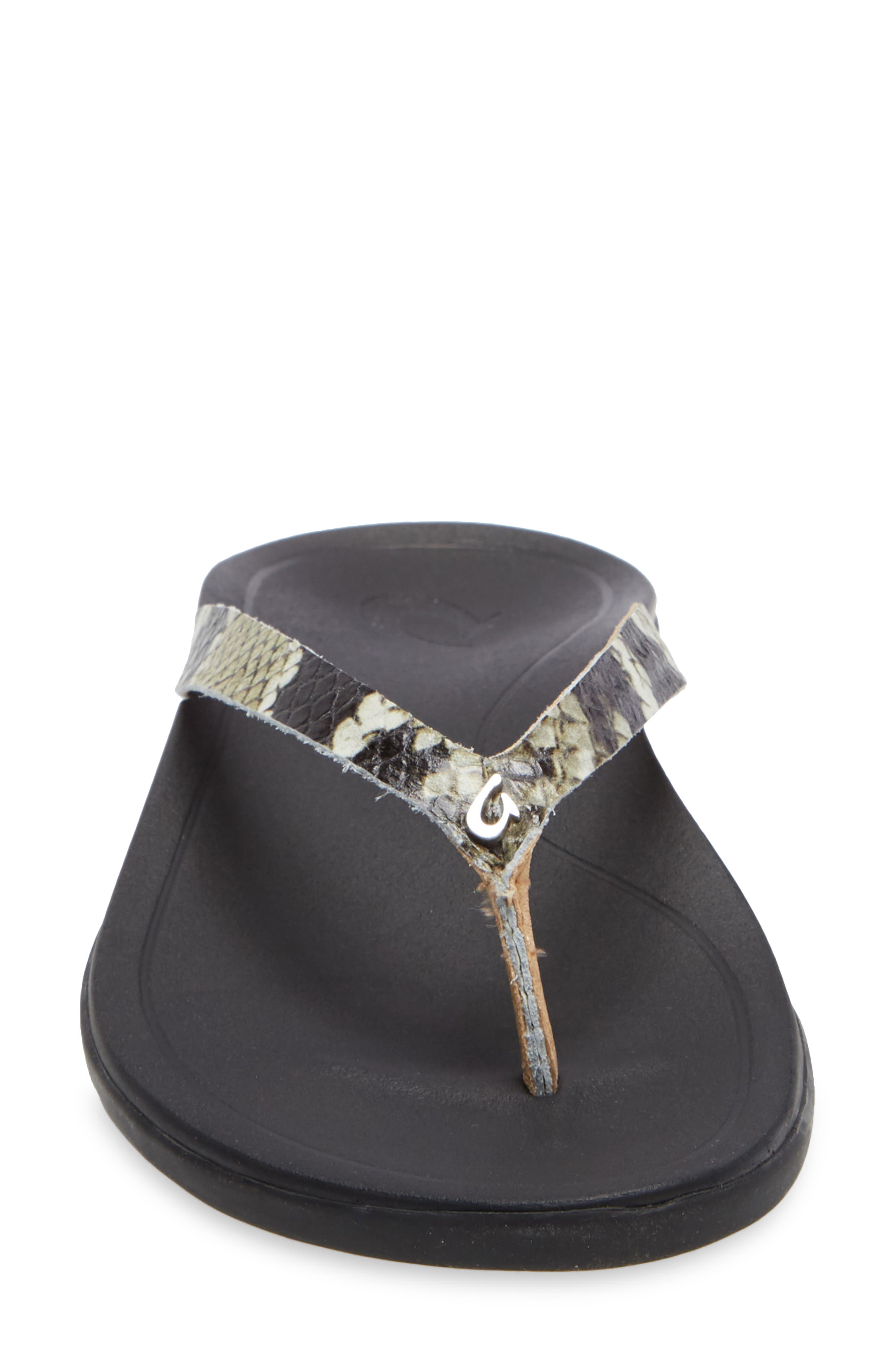 OluKai Ho Opio Leather Flip Flop, Alternate, color, 