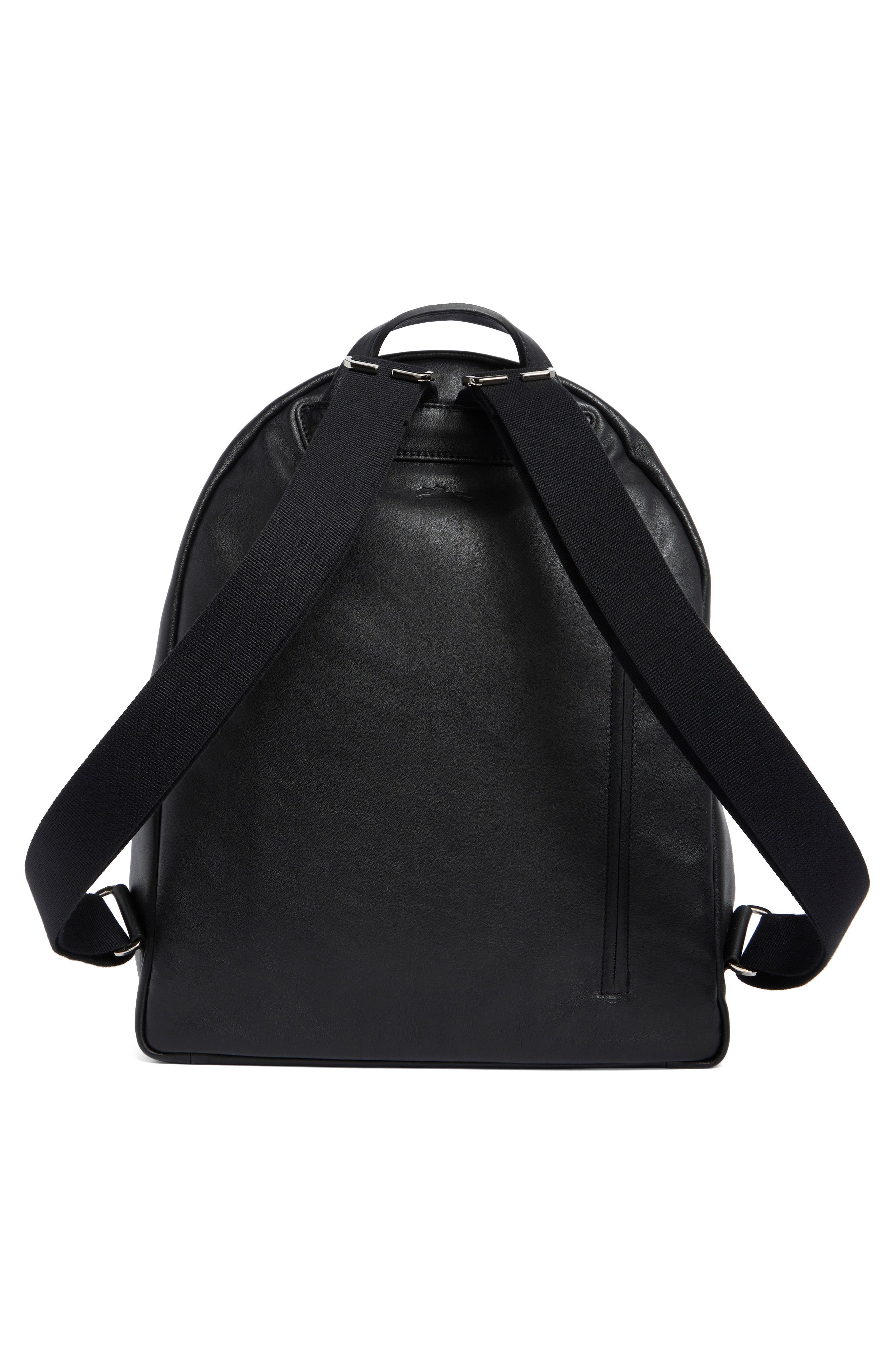 Parisis Leather Backpack, Alternate, color, BLACK