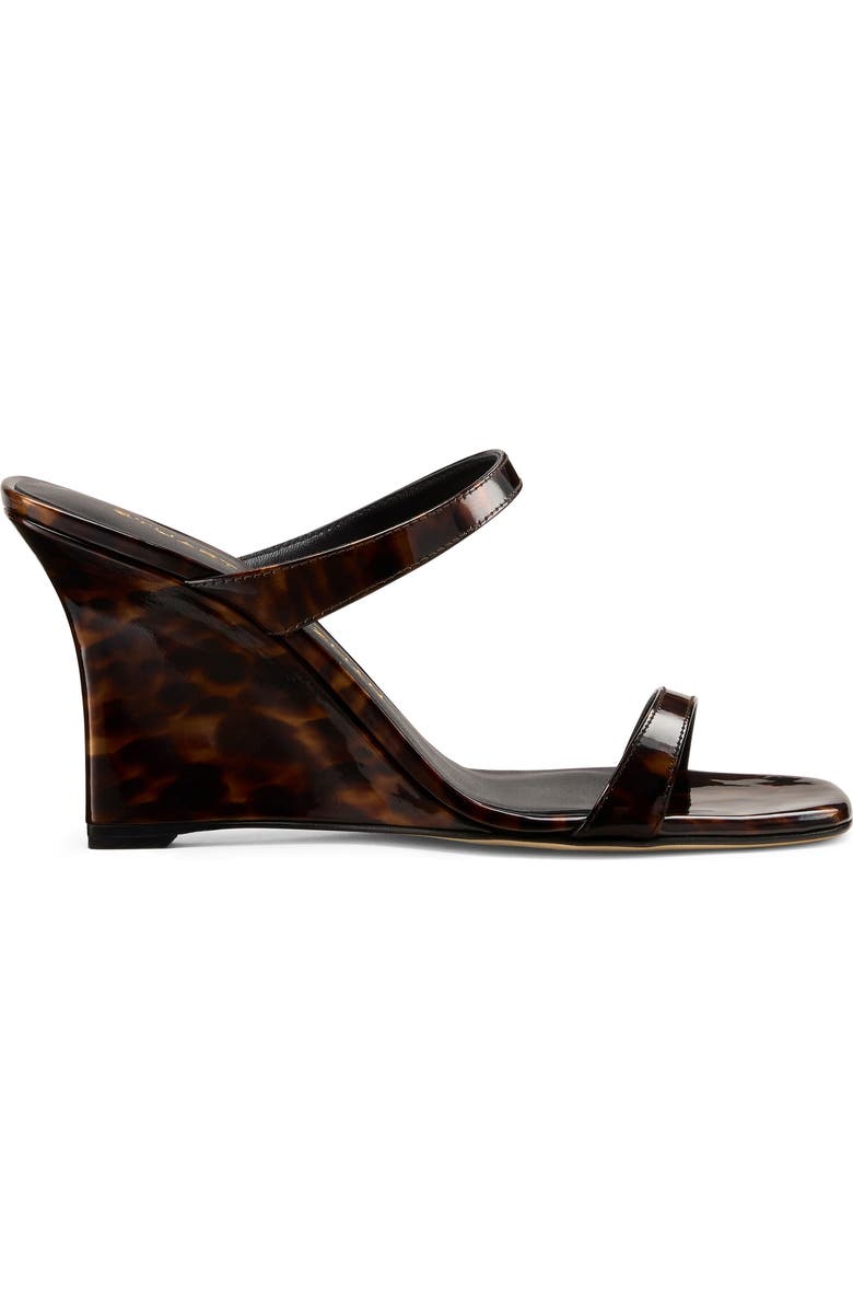 Stuart Weitzman Vinnie 85 Patent Leather Wedge Slide Sandal, Alternate, color, Classic