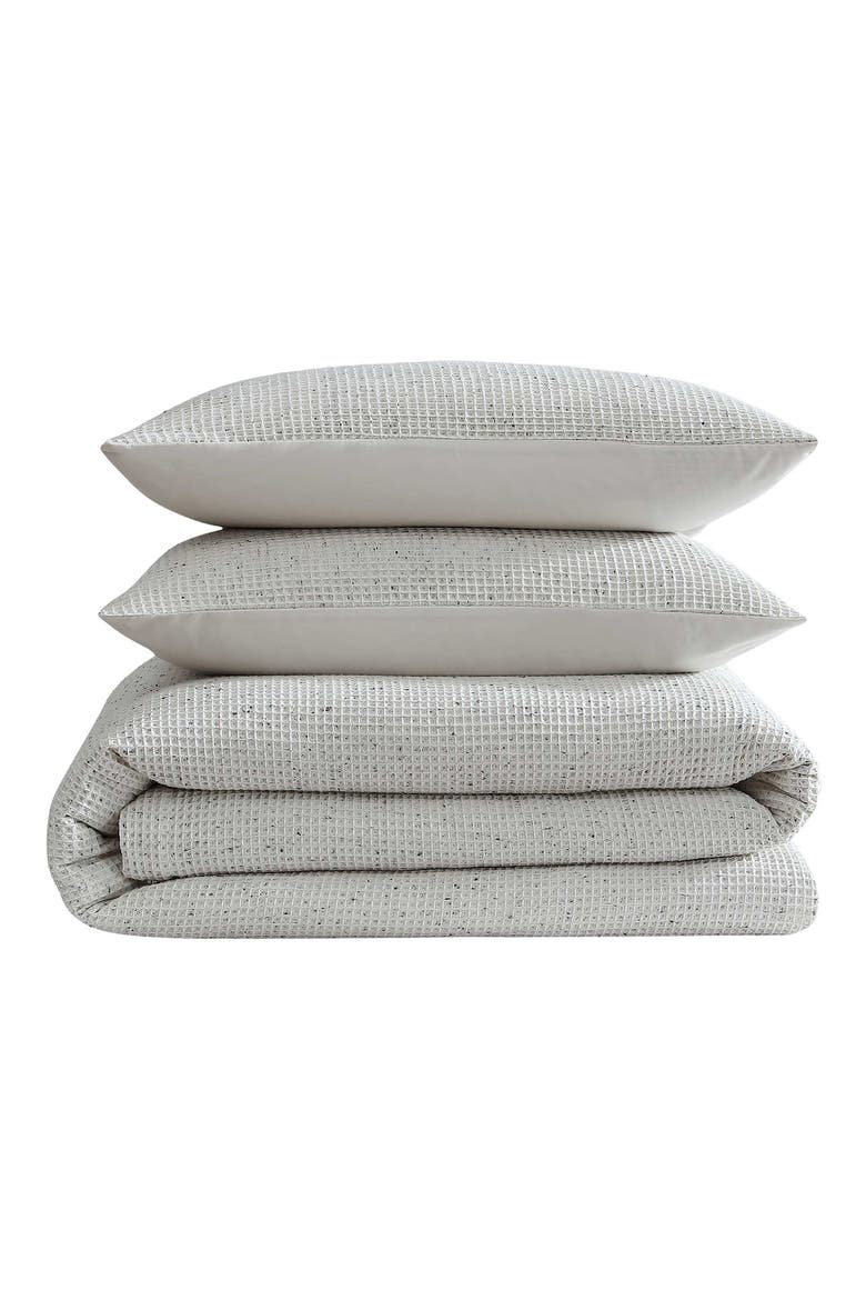 Speckled Waffle Duvet Cover & Shams Set, Main, color, OFF WHITE