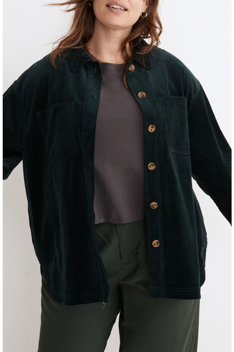 Corduroy Kentwood Oversize Shirt Jacket, Alternate, color, ANCIENT FOREST