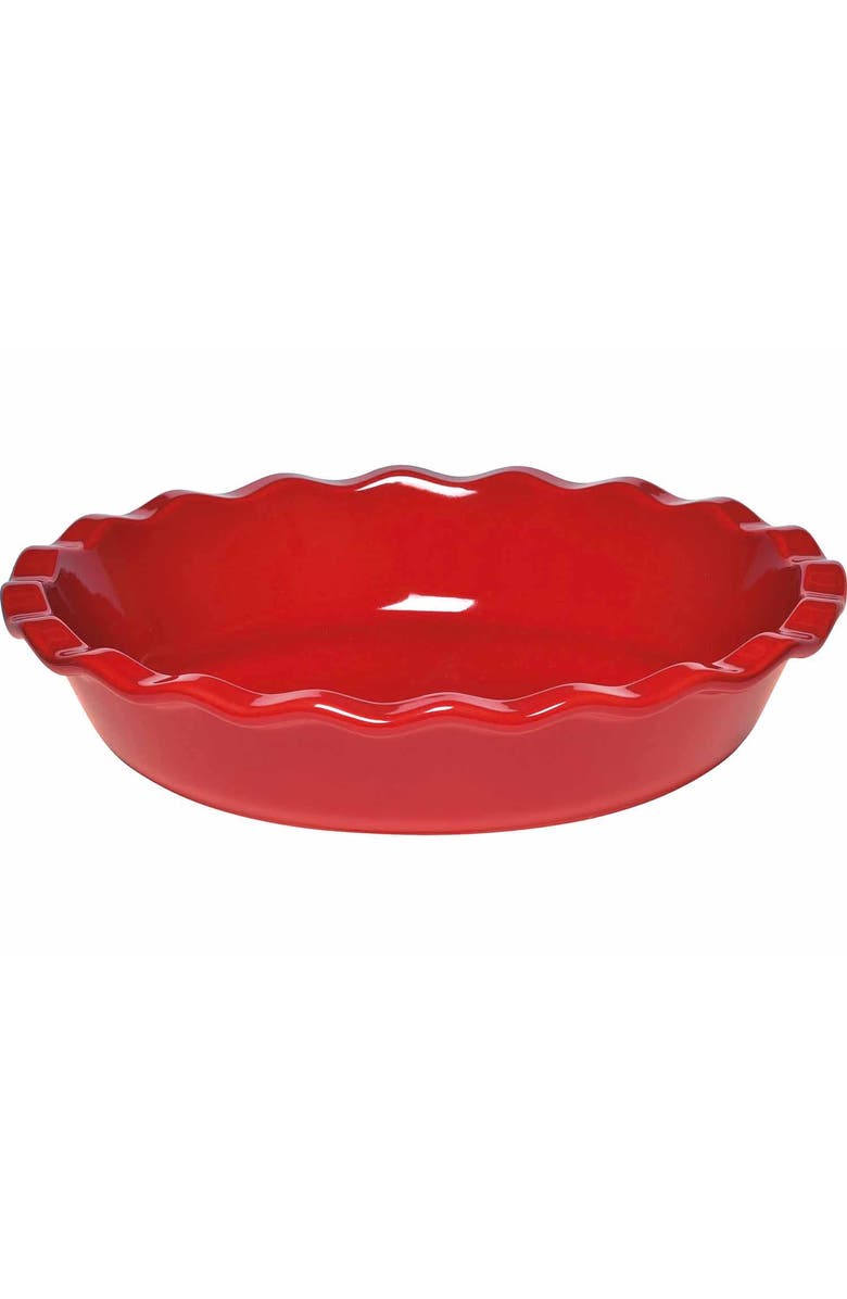 Emile Henry Le Grande 12 inch Pie Dish, Main, color, Burgundy