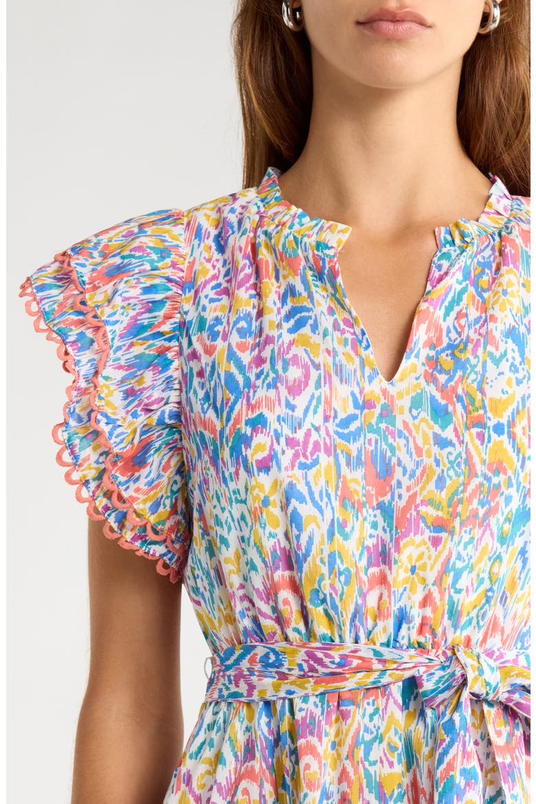 Eriny Verbena Floral Cotton Dress, Alternate, color, CREAM-MULTI