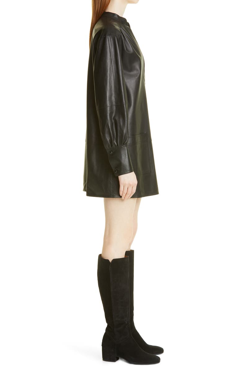 Faux Leather Tunic, Black Woman Tunic, Long Sleeve Tunic, Asymmetrical Tunic, Turtleneck Tunic, Sexy Black Tunic