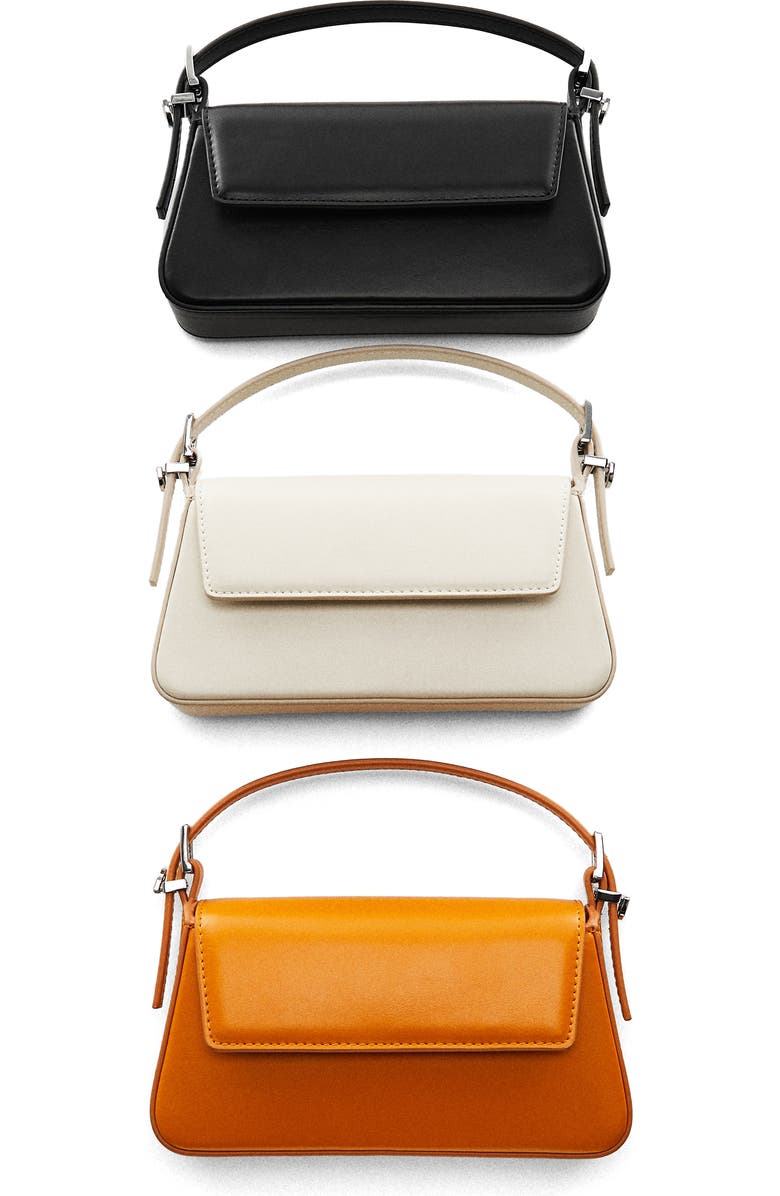 MANGO Faux Leather Top Handle Bag, Alternate, color,