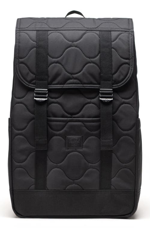 Herschel Supply Co . Retreat Quilted Backpack In Black