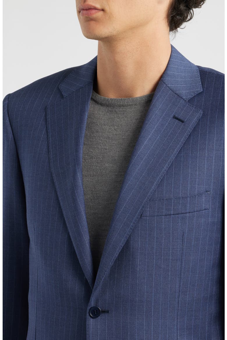Siena Regular Fit Pinstripe Blue Wool Suit, Alternate, color, MEDIUM BLUE