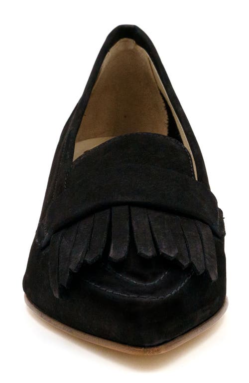 Amalfi By Rangoni Asti Pointed Toe Kiltie Loafer Pump In Black Long Beach