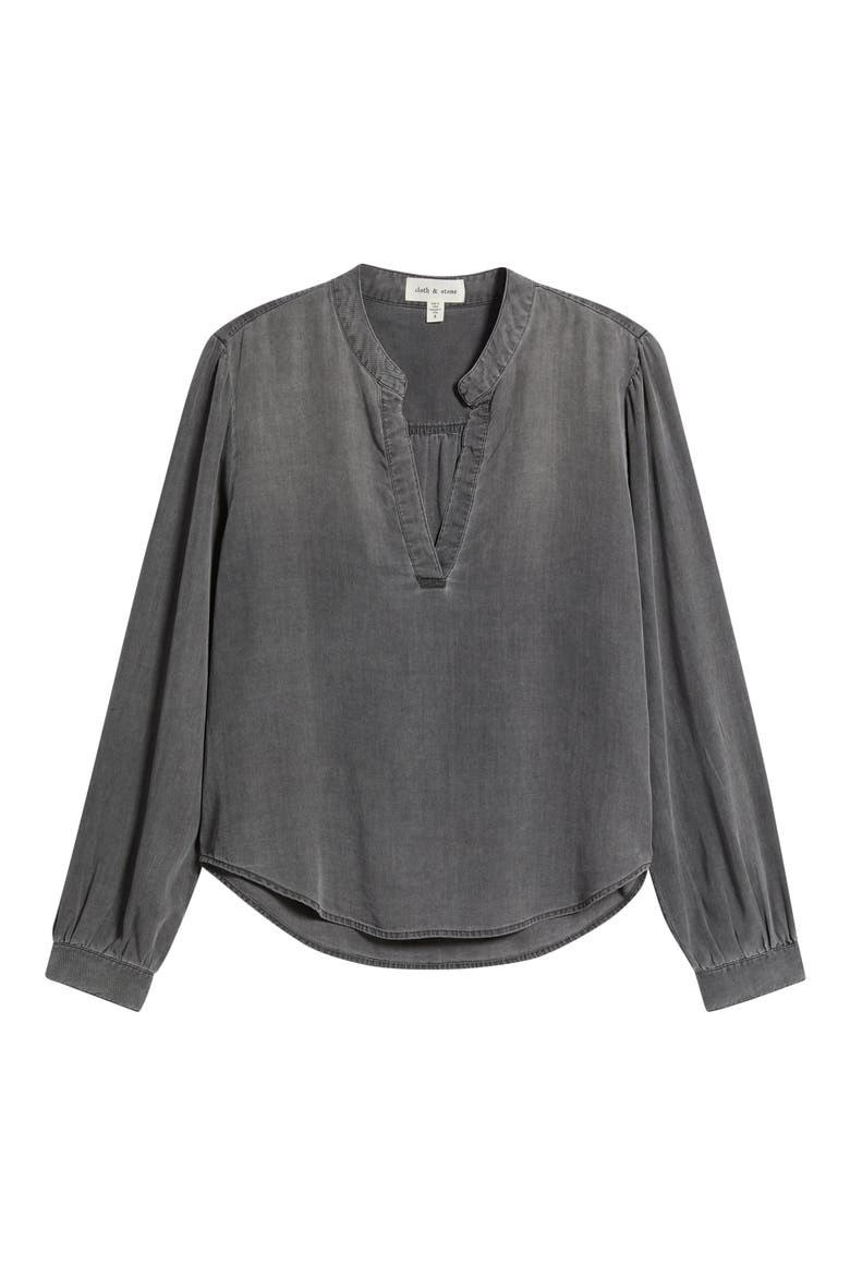 Gathered Top, Alternate, color, CRYSTAL SMOKE WASH