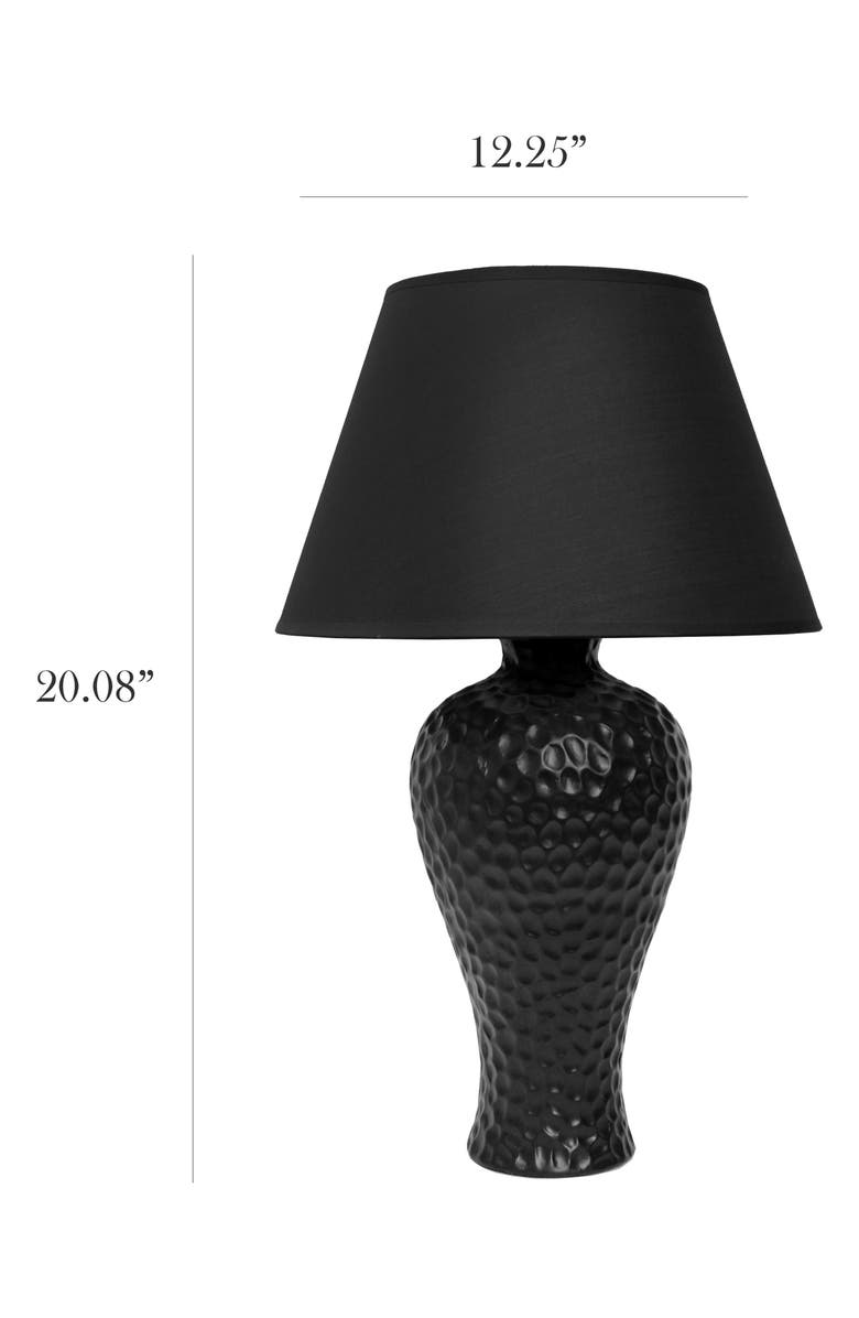 LALIA HOME Textured Stucco Curvy Ceramic Lamp, Alternate, color,