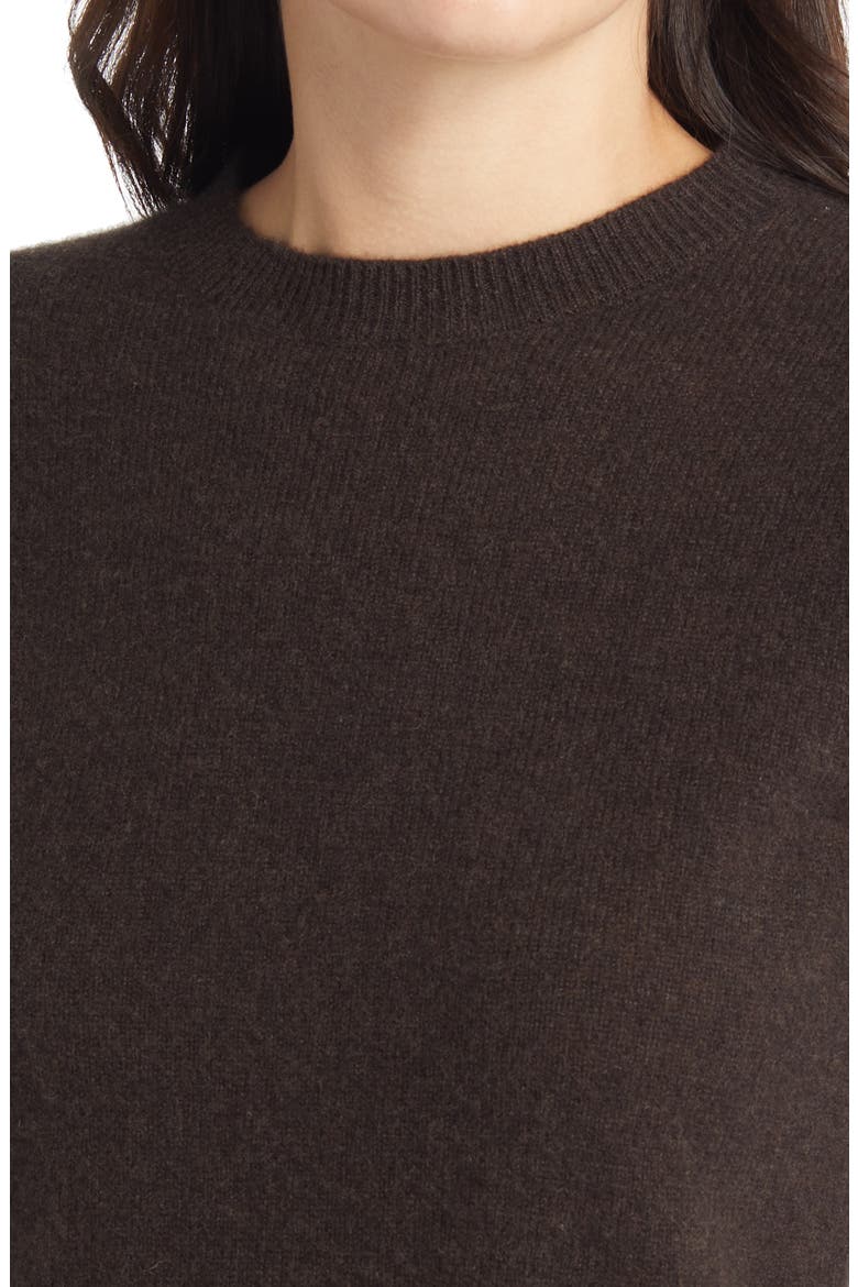 Ruched Sleeve Recycled Cashmere & Wool Sweater, Alternate, color, AMERICANO