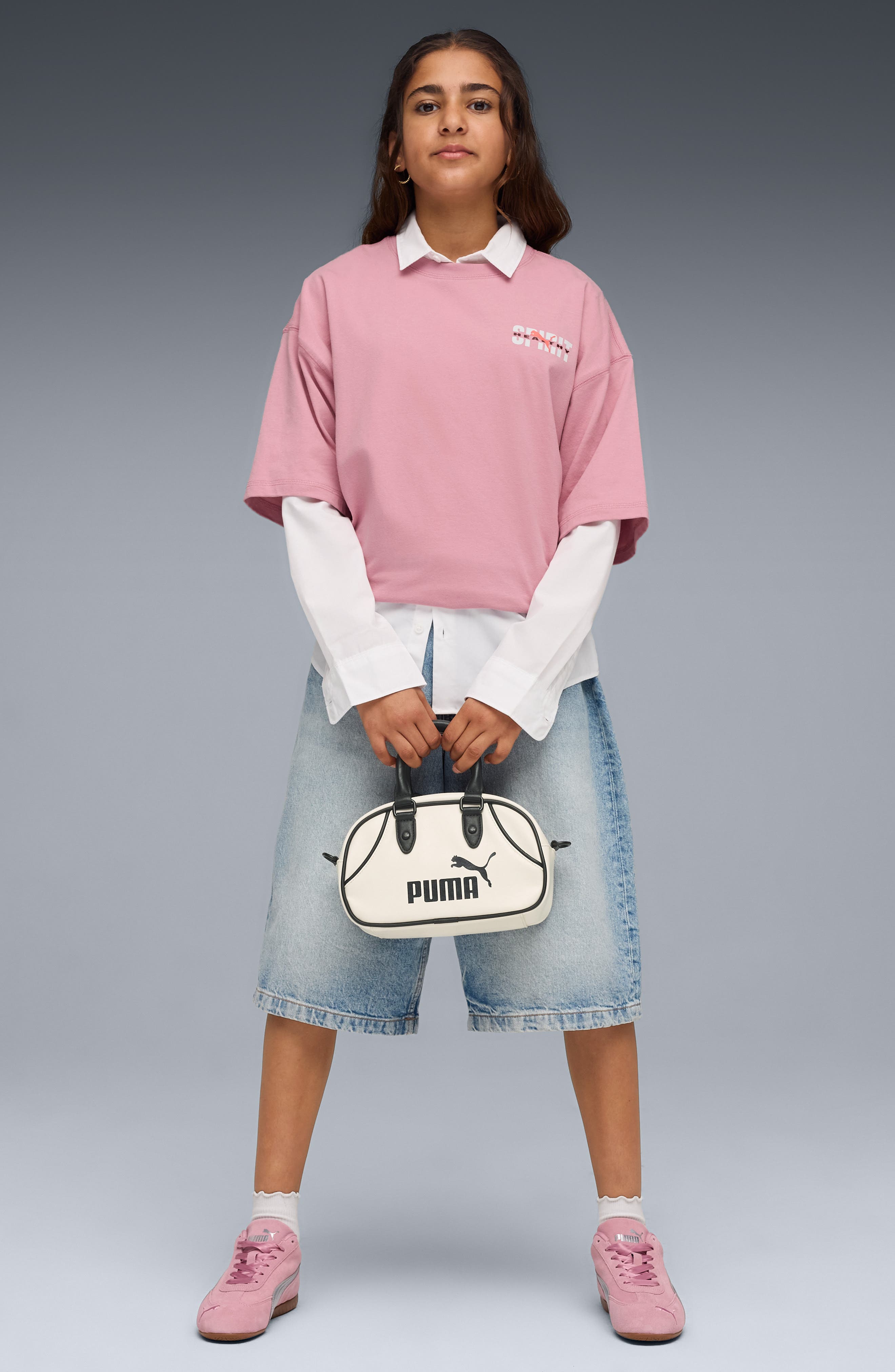 PUMA Kids' Speedcat Jr. Sneaker, Alternate, color, Poised Pink/ Puma Silver