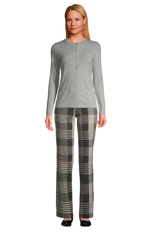 Lands' End Tall Classic Cashmere Cardigan Sweater In Gray